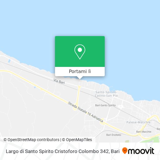Mappa Largo di Santo Spirito Cristoforo Colombo 342