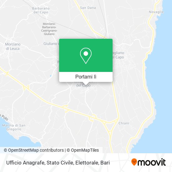 Mappa Ufficio Anagrafe, Stato Civile, Elettorale