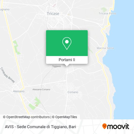 Mappa AVIS - Sede Comunale di Tiggiano
