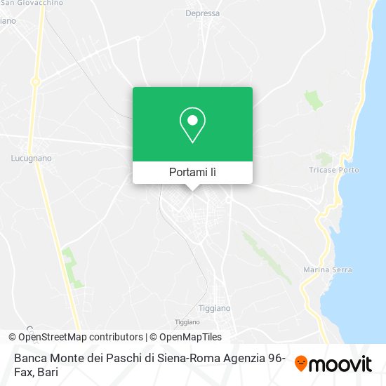 Mappa Banca Monte dei Paschi di Siena-Roma Agenzia 96-Fax