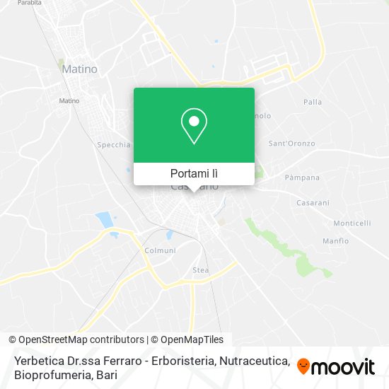 Mappa Yerbetica Dr.ssa Ferraro - Erboristeria, Nutraceutica, Bioprofumeria