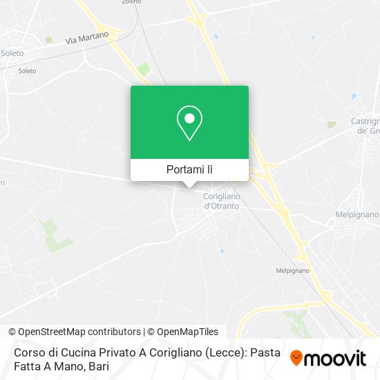 Mappa Corso di Cucina Privato A Corigliano (Lecce): Pasta Fatta A Mano