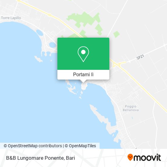 Mappa B&B Lungomare Ponente