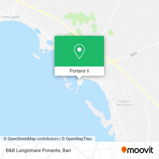 Mappa B&B Lungomare Ponente