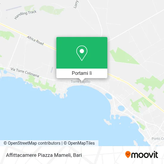 Mappa Affittacamere Piazza Mameli