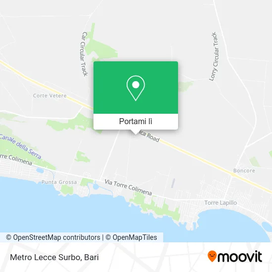 Mappa Metro Lecce Surbo