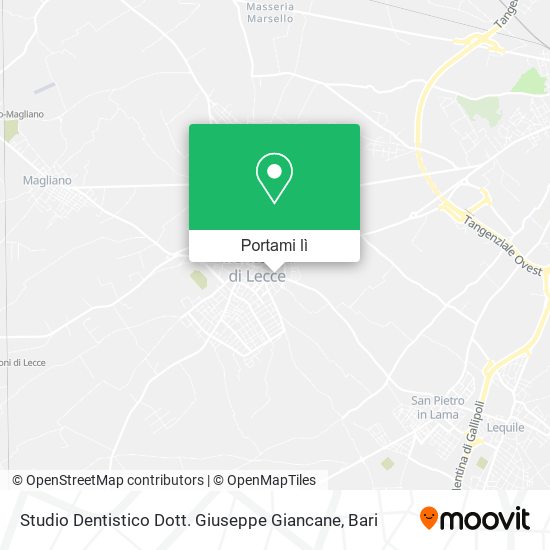 Mappa Studio Dentistico Dott. Giuseppe Giancane