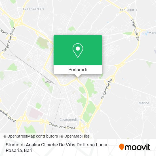 Mappa Studio di Analisi Cliniche De Vitis Dott.ssa Lucia Rosaria