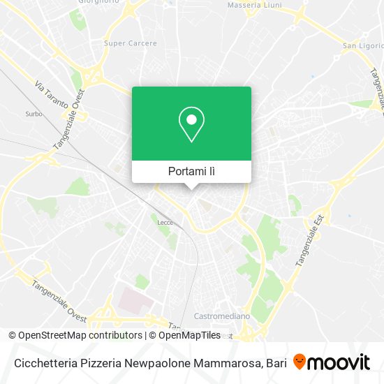 Mappa Cicchetteria Pizzeria Newpaolone Mammarosa