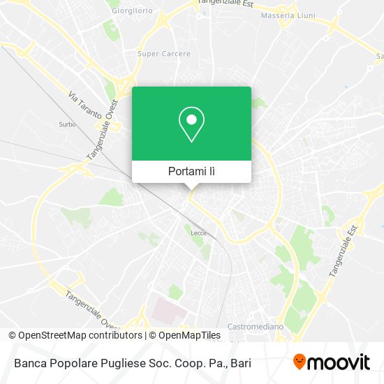 Mappa Banca Popolare Pugliese Soc. Coop. Pa.