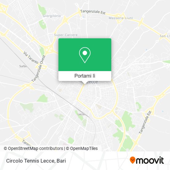 Mappa Circolo Tennis Lecce