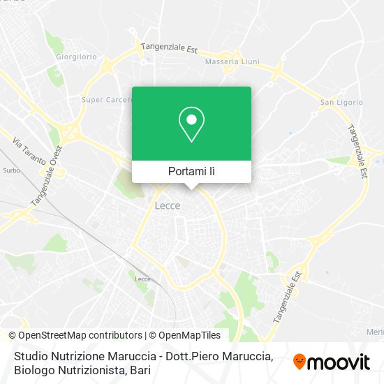 Mappa Studio Nutrizione Maruccia - Dott.Piero Maruccia, Biologo Nutrizionista