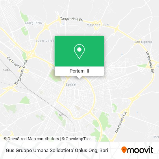 Mappa Gus Gruppo Umana Solidatieta' Onlus Ong