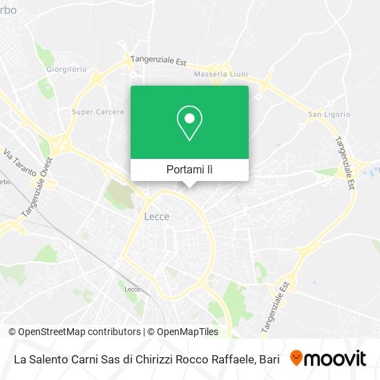 Mappa La Salento Carni Sas di Chirizzi Rocco Raffaele