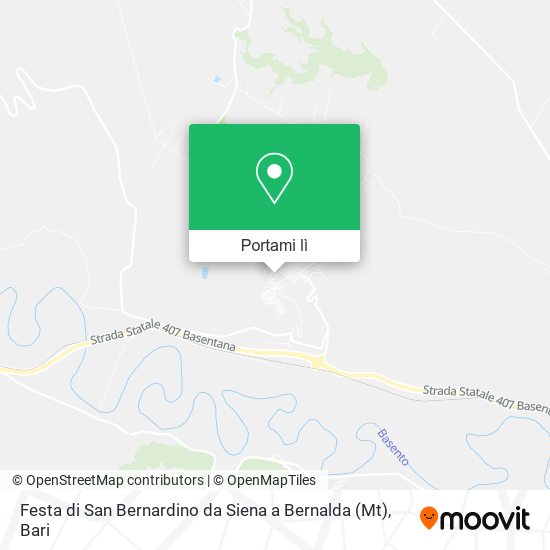 Mappa Festa di San Bernardino da Siena a Bernalda (Mt)