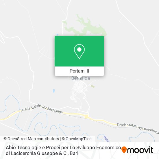 Mappa Abio Tecnologie e Procei per Lo Sviluppo Economico di Lacicerchia Giuseppe & C.