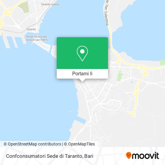 Mappa Confconsumatori Sede di Taranto
