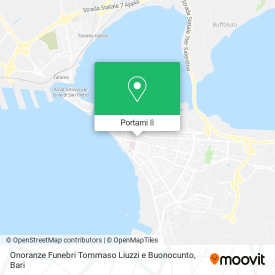 Mappa Onoranze Funebri Tommaso Liuzzi e Buonocunto