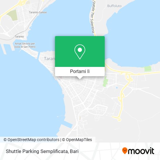 Mappa Shuttle Parking Semplificata