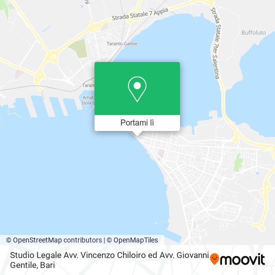 Mappa Studio Legale Avv. Vincenzo Chiloiro ed Avv. Giovanni Gentile