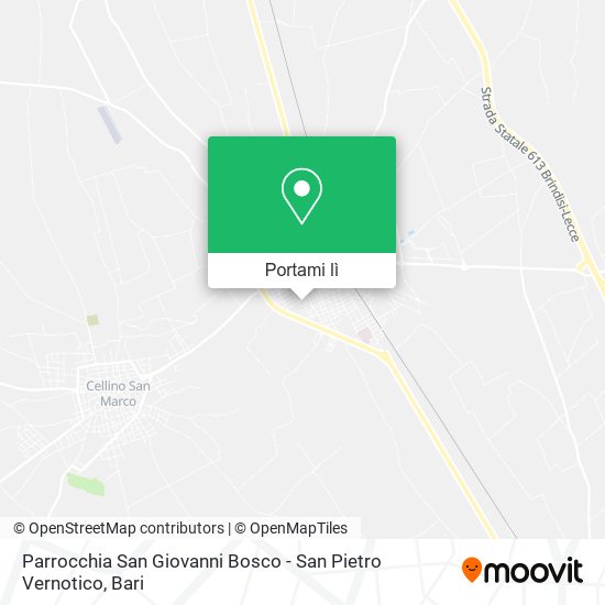 Mappa Parrocchia San Giovanni Bosco - San Pietro Vernotico