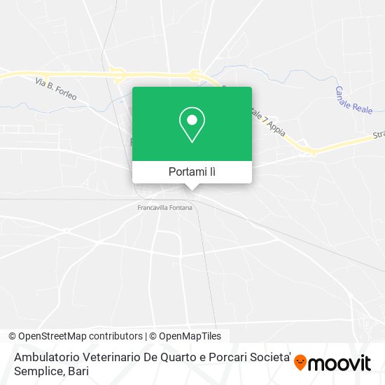 Mappa Ambulatorio Veterinario De Quarto e Porcari Societa' Semplice