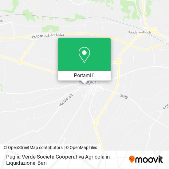 Mappa Puglia Verde Società Cooperativa Agricola in Liquidazione