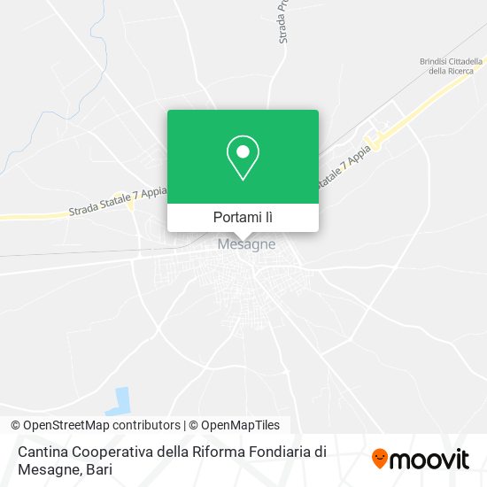 Mappa Cantina Cooperativa della Riforma Fondiaria di Mesagne