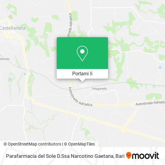 Mappa Parafarmacia del Sole D.Ssa Narcotino Gaetana