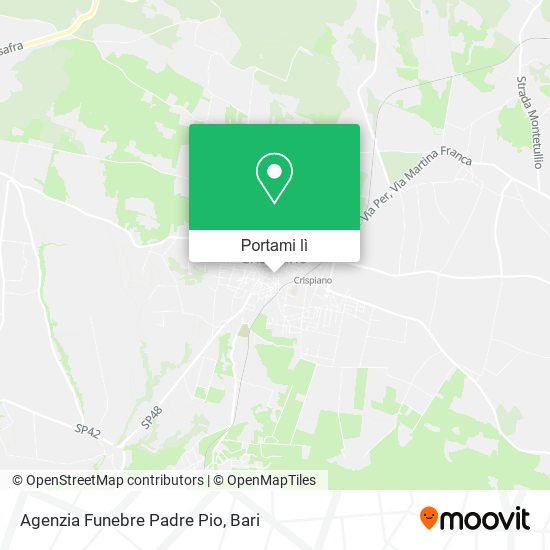 Mappa Agenzia Funebre Padre Pio