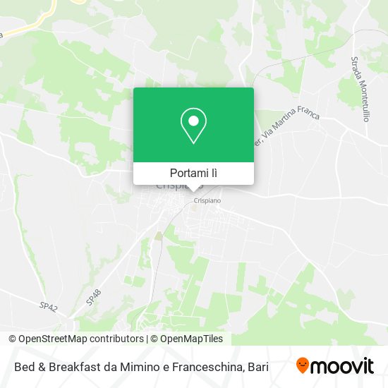 Mappa Bed & Breakfast da Mimino e Franceschina