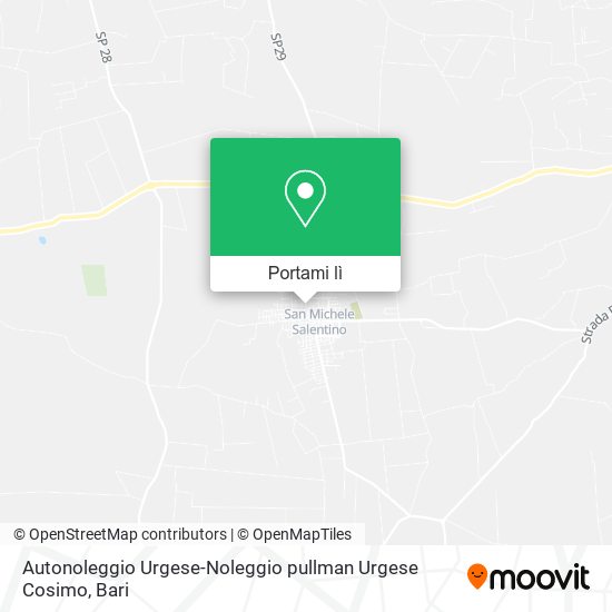 Mappa Autonoleggio Urgese-Noleggio pullman Urgese Cosimo