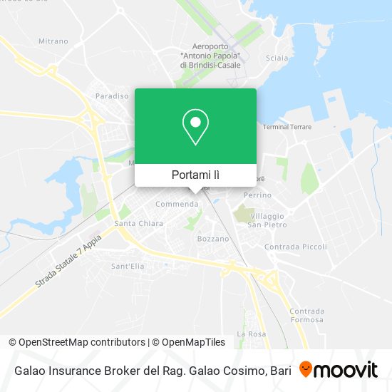 Mappa Galao Insurance Broker del Rag. Galao Cosimo