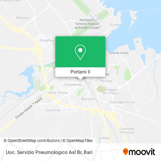 Mappa Uoc. Servizio Pneumologico Asl Br