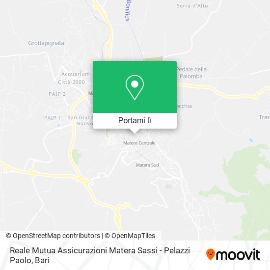 Mappa Reale Mutua Assicurazioni Matera Sassi - Pelazzi Paolo