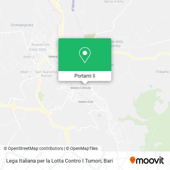 Mappa Lega Italiana per la Lotta Contro I Tumori
