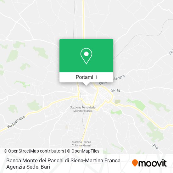 Mappa Banca Monte dei Paschi di Siena-Martina Franca Agenzia Sede