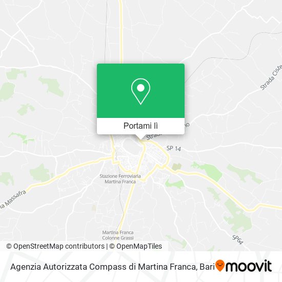 Mappa Agenzia Autorizzata Compass di Martina Franca