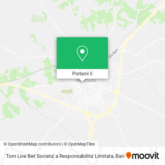 Mappa Tom Live Bet Societa' a Responsabilita' Limitata