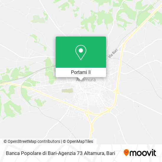 Mappa Banca Popolare di Bari-Agenzia 73 Altamura