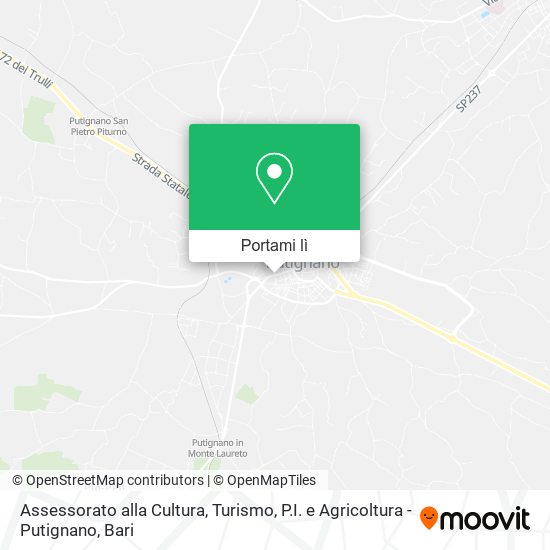 Mappa Assessorato alla Cultura, Turismo, P.I. e Agricoltura - Putignano