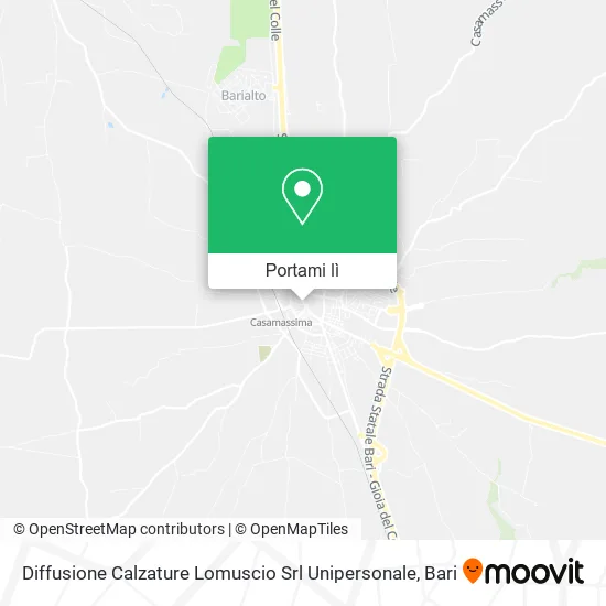 Mappa Diffusione Calzature Lomuscio Srl Unipersonale