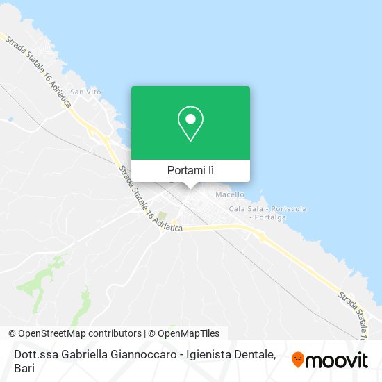 Mappa Dott.ssa Gabriella Giannoccaro - Igienista Dentale