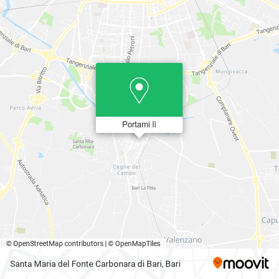 Mappa Santa Maria del Fonte Carbonara di Bari