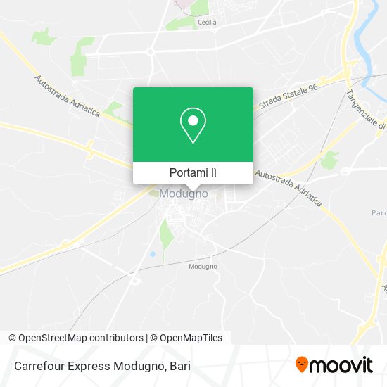 Mappa Carrefour Express Modugno