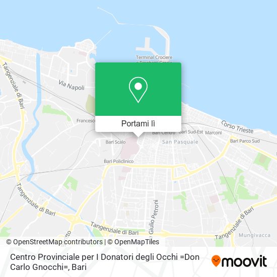 Mappa Centro Provinciale per I Donatori degli Occhi =Don Carlo Gnocchi=