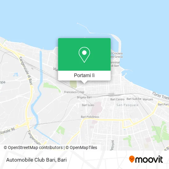Mappa Automobile Club Bari