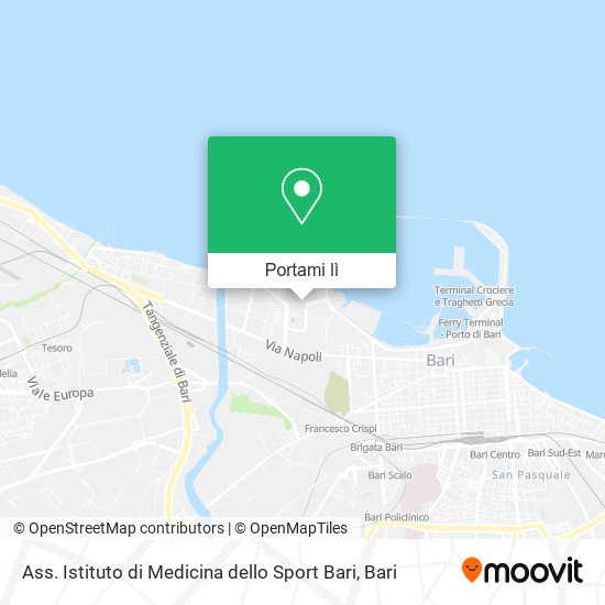 Mappa Ass. Istituto di Medicina dello Sport Bari