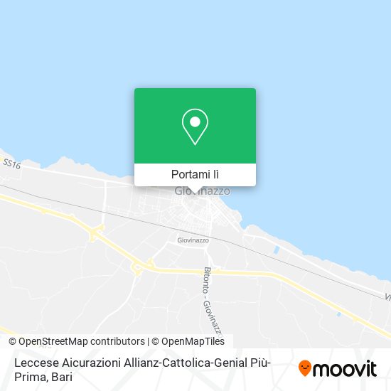 Mappa Leccese Aicurazioni Allianz-Cattolica-Genial Più-Prima