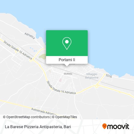 Mappa La Barese Pizzeria Antipasteria